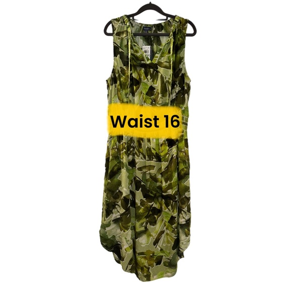 Democracy Green Sleeveless Scoop Neck Sundress with Pockets - Picture 11 of 12